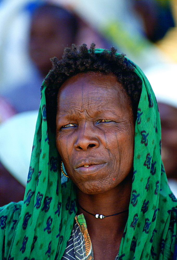 Woman with tribal markings on her face, Northern Nigeria