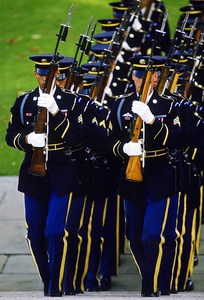 US Marines at Arlington National Cemetery in Washington DC, United States of America