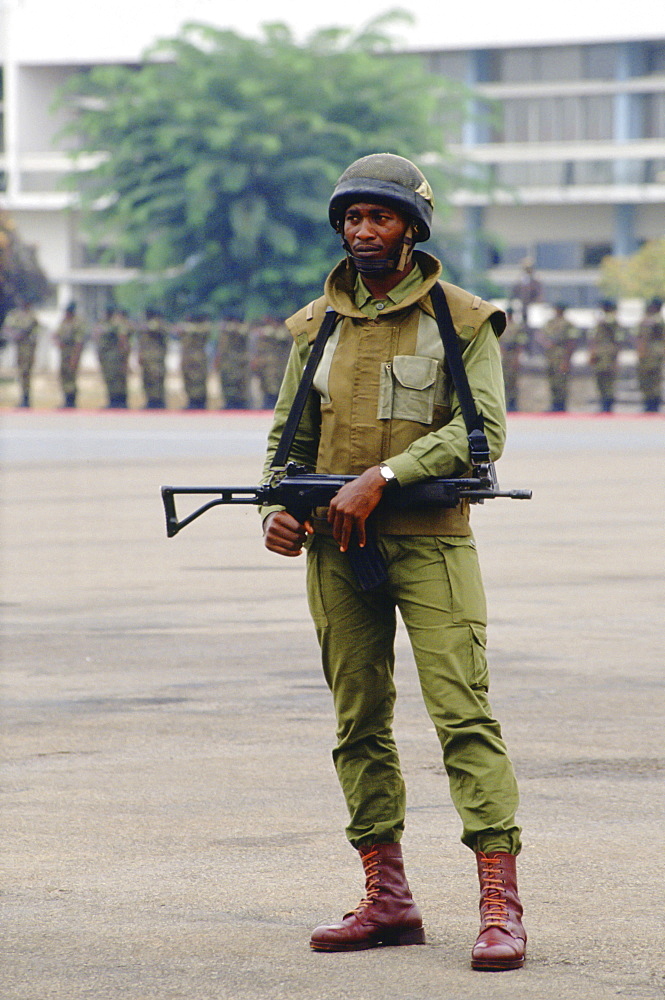 Armed Soldier, Cameroon, Africa