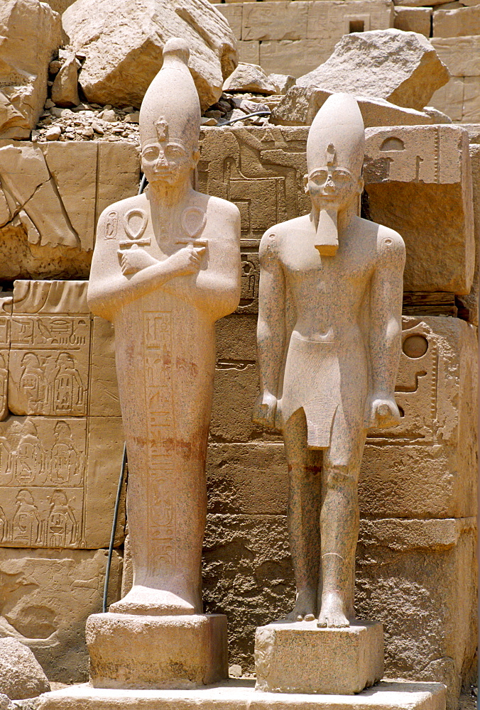 Statues at the Temple of Karnak, Egypt