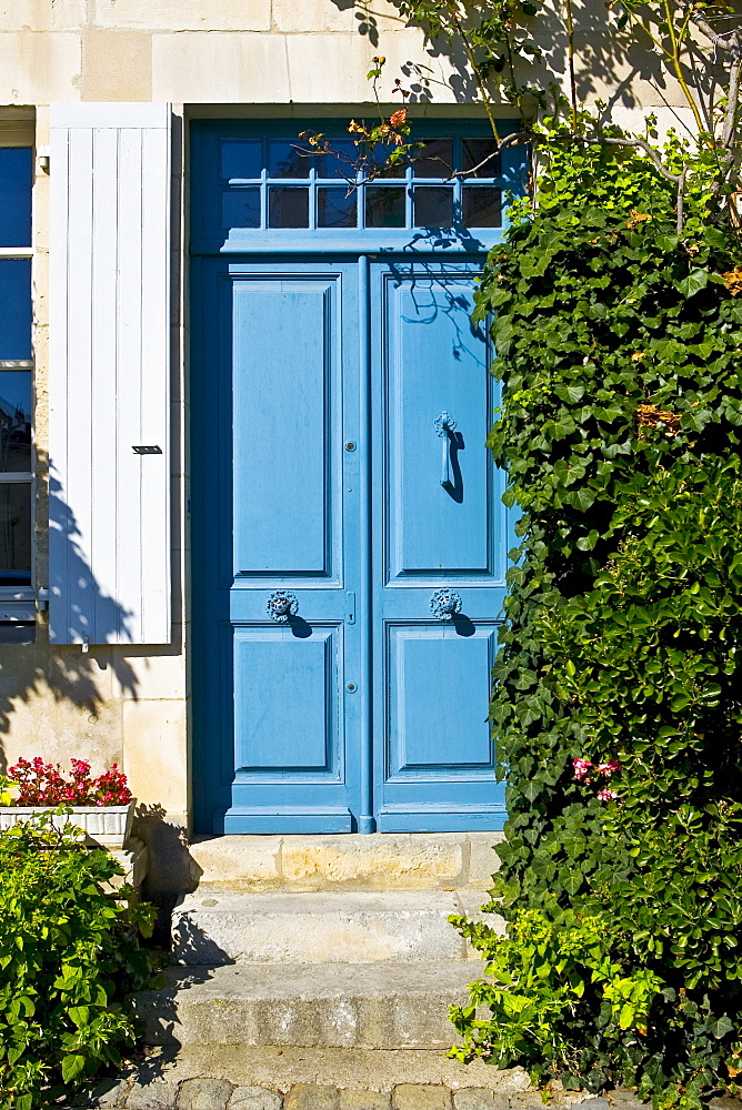 Traditional double door, Ile De Re, France.