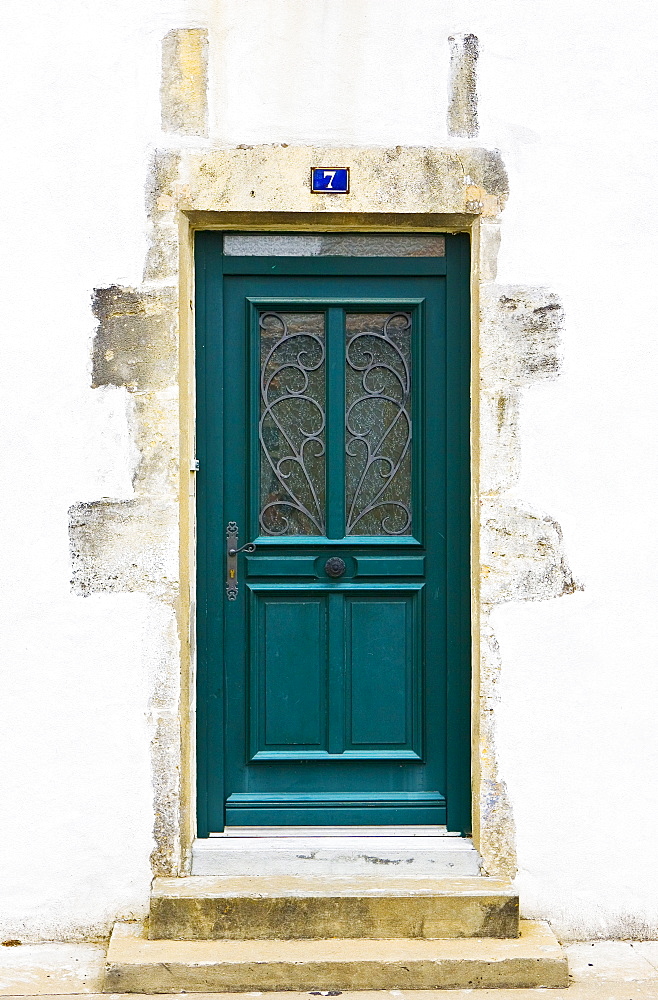 Traditional door, Ile De Re, France.