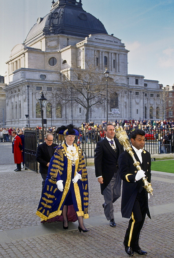 Lady Mayor of Westminster at the Central Hall of Westminster, London, England