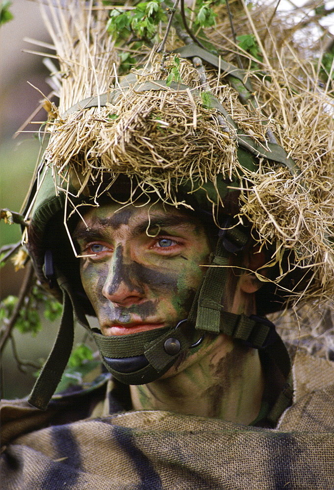 Member of the Light Infantry at the Sir John Moore Barracks, Winchester, UK