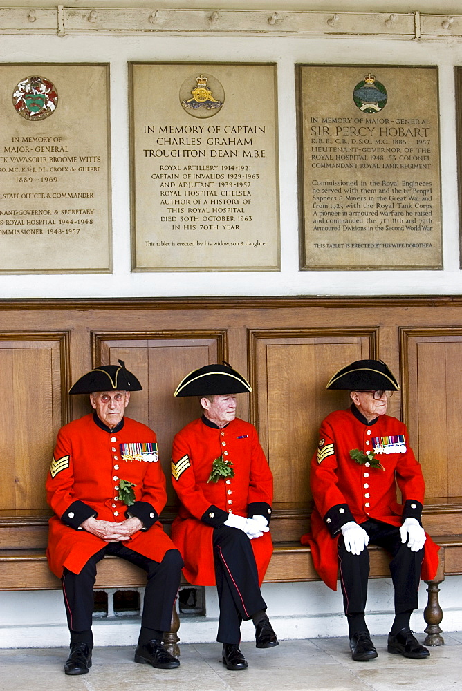 Chelsea Pensioners at Founder's Day Parade, London, United Kingdom.