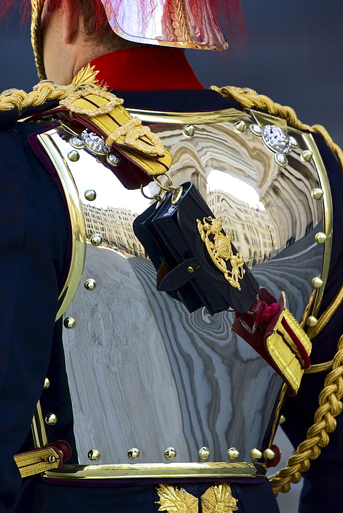 Soldier of the Blues and Royals Regiment on guard duty in London, United Kingdom