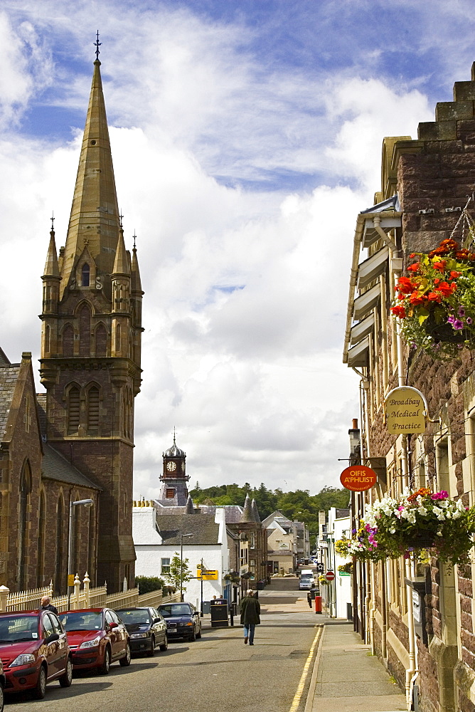 Stornoway high street, Outer Hebrides, United Kingdom