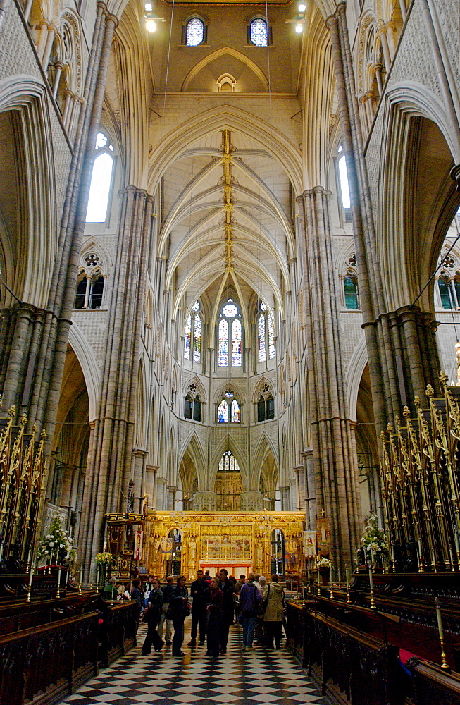 Westminster Abbey interior, London, England