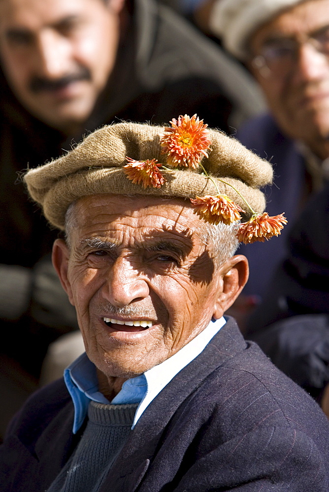 Man in mountain village of Altit in Hunza region of Karokoram Mountains, Pakistan