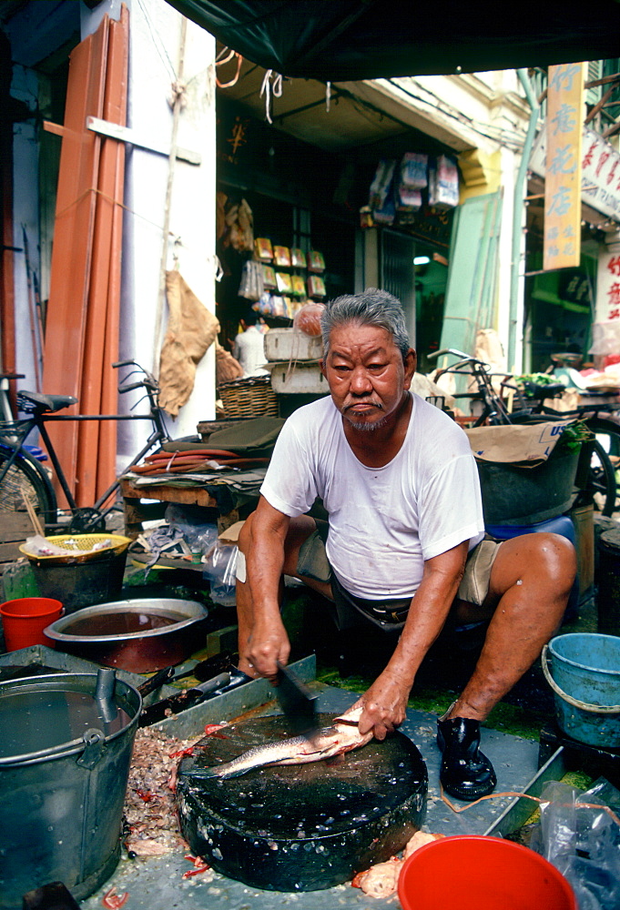 Fishmonger  in Singapore.