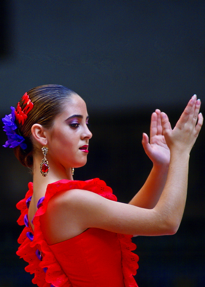 Flamenco dancer, Alcazar Palace, Seville, Spain