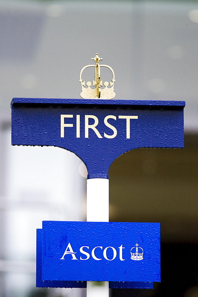 Coronet above the First Post at Ascot Racecourse, Berkshire, England, United Kingdom