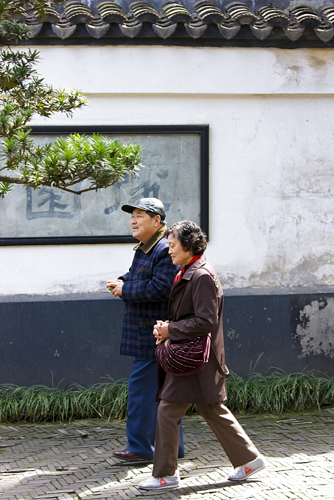 Visitors in the Yu Gardens, Shanghai, China