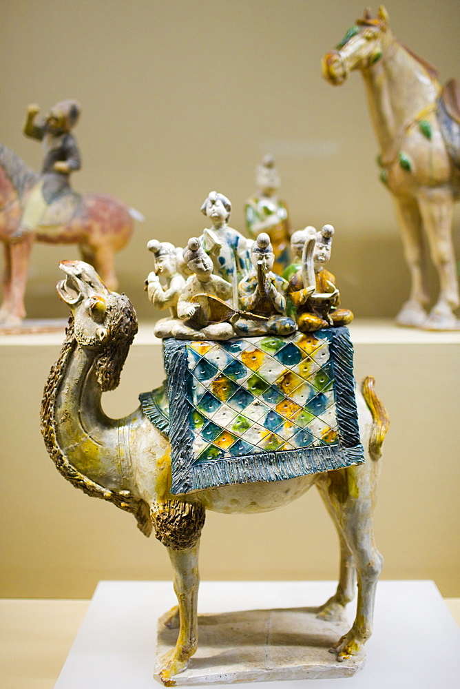 Camel figure on display in the Shaanxi History Museum, Xian, China