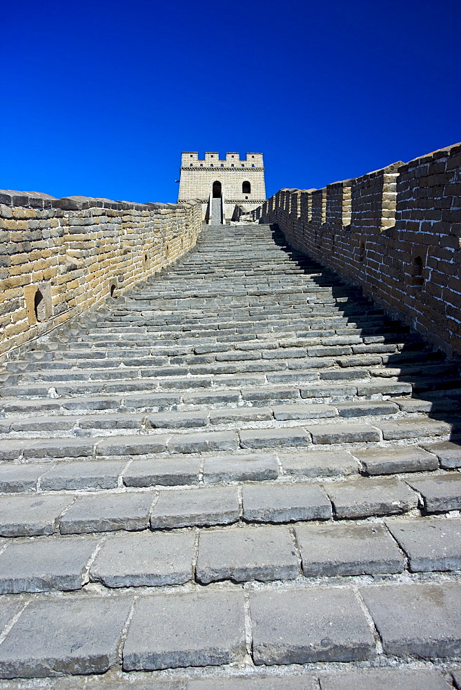 The ancient Great Wall of China at Mutianyu, north of Beijing (formerly Peking)