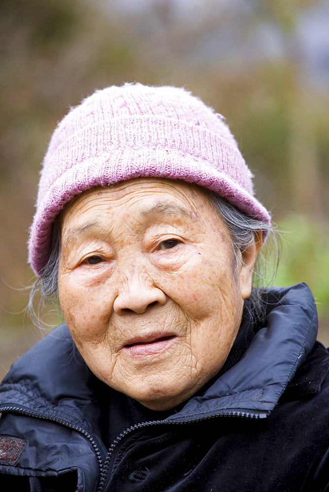 Elderly Chinese woman in Chongqing, China