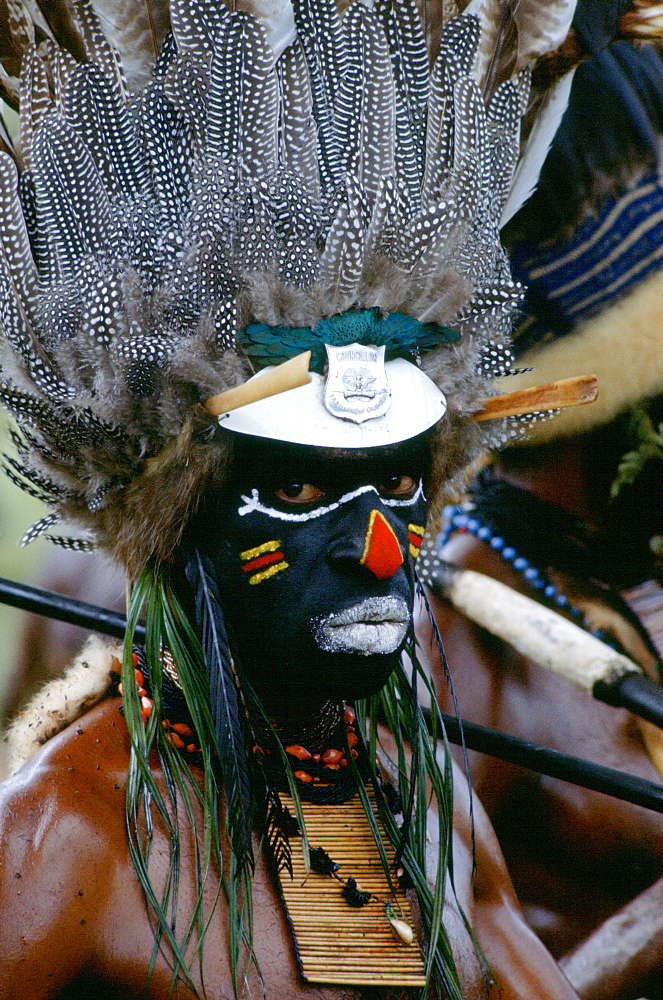 Man at Sing Sing tribal gathering  Mount Hagen, Papua New Guinea