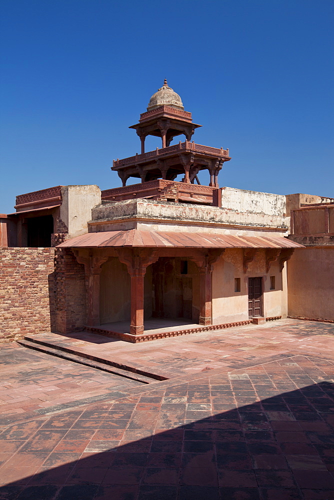 Fatehpur Sikri 17th Century historic palace and city of the Mughals, UNESCO World Heritage Site at Agra, Northern India