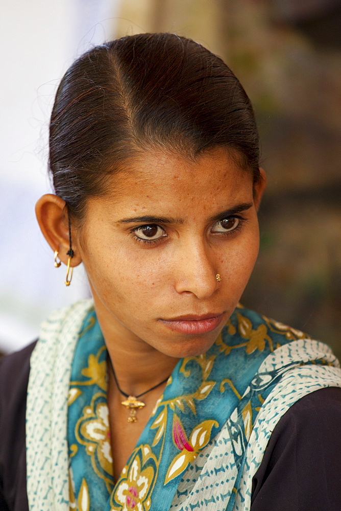 Indian woman at Dastkar women's craft co-operative, the Ranthambore Artisan Project, in Rajasthan, Northern India