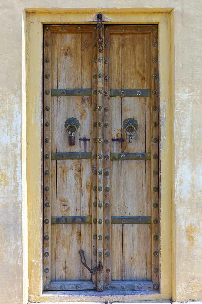 Traditional doorway at The Observatory in Jaipur, Rajasthan, Northern India