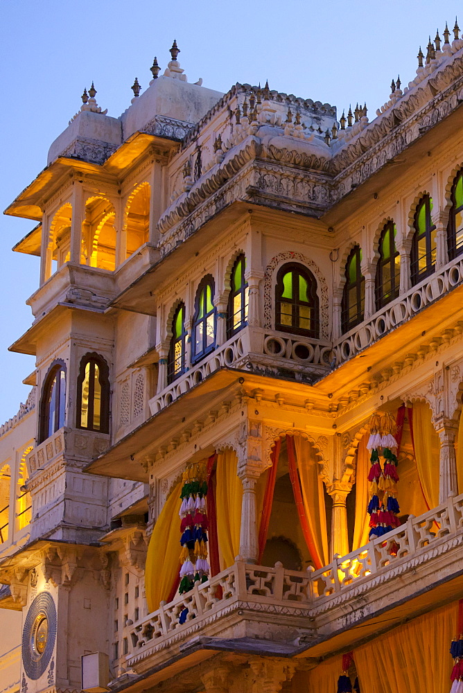 The City Palace of 76th Maharana of Mewar, His Highness, Shriji Arvind Singh Mewar of Udaipur, the Zenana Mahal, Rajasthan, India