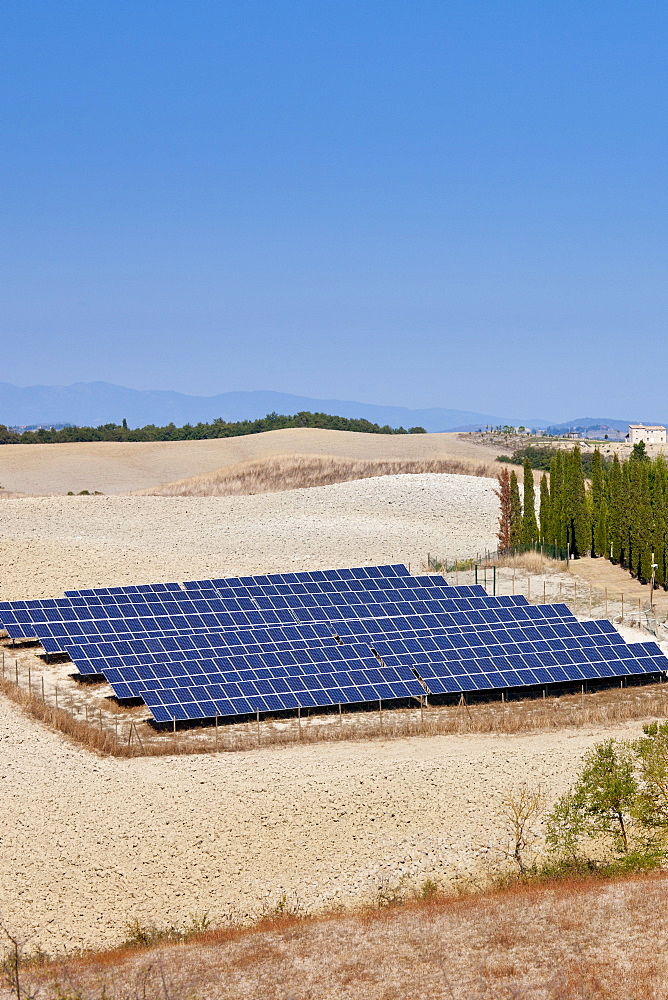 Solar panels at Murlo in Tuscany, Italy