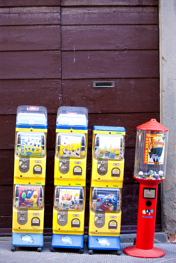 Sweet dispensers  in Radda-in-Chianti, Tuscany, Italy