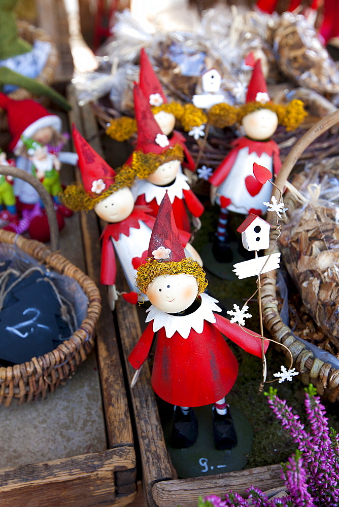 Traditional outdoor Christmas market at Viktualienmarkt in Munich, Bavaria, Germany