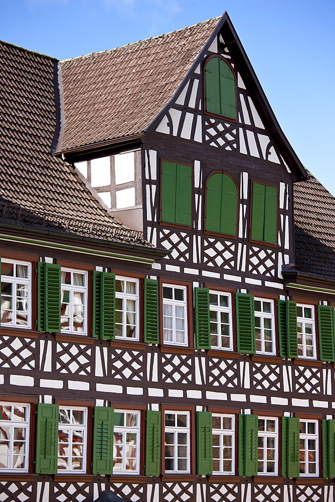 Timber-framed Guesthouse Sonne in Schiltach in the Bavarian Alps, Germany