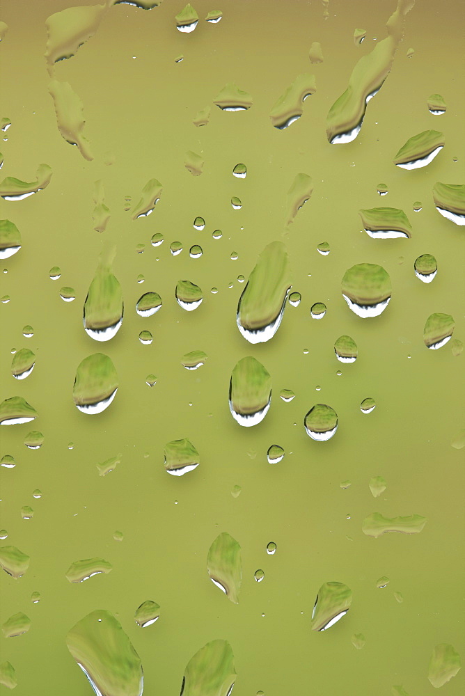 Raindrops on glass