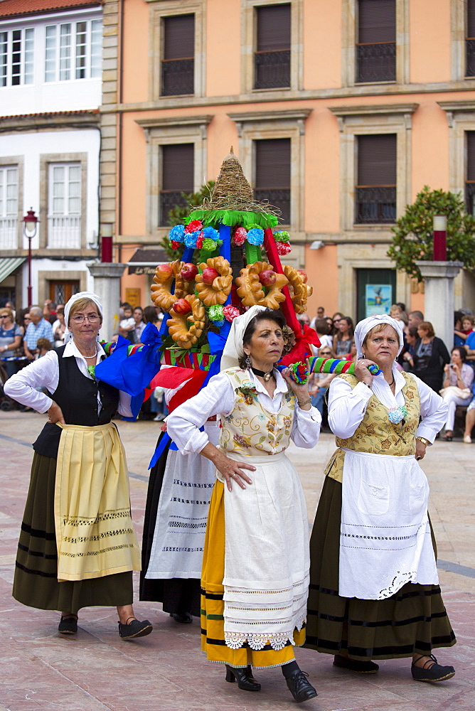 Traditional fiesta at Villaviciosa in Asturias, Northern Spain