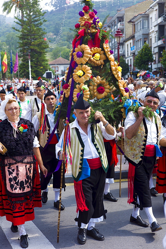 Traditional fiesta at Villaviciosa in Asturias, Northern Spain