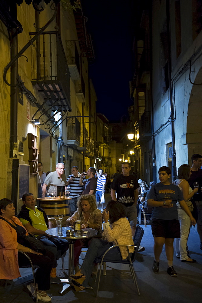 Nightlight in Laguardia in the Rioja-Alavesa province of Northern Spain