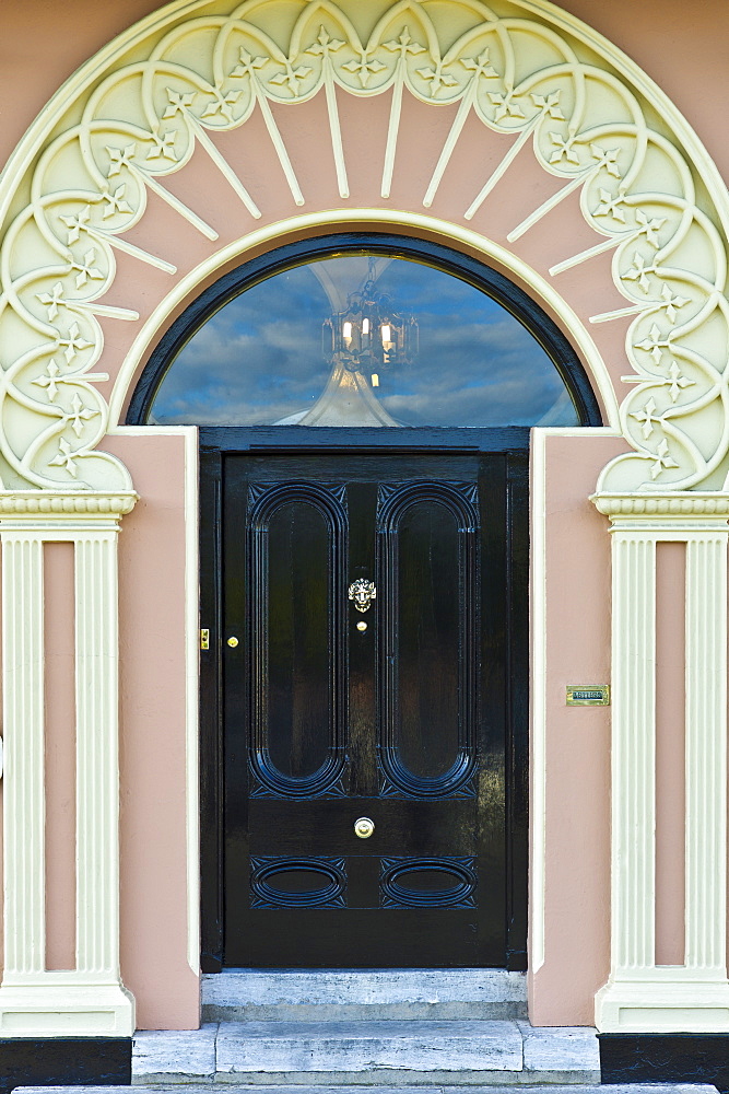 Elegant Georgian hotel front of Perryville House Hotel, Kinsale, County Cork, Ireland