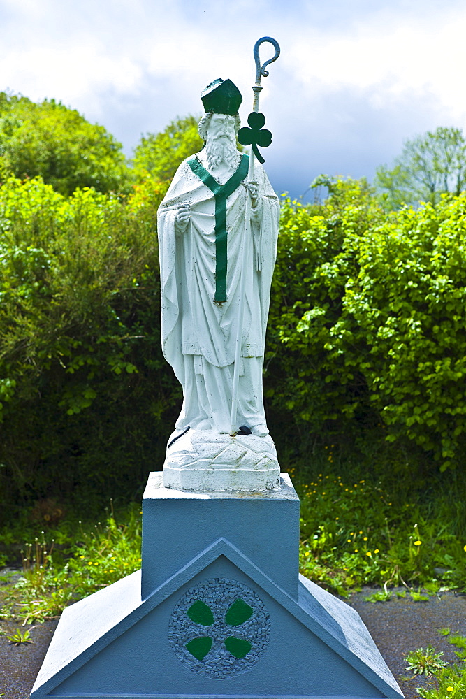 Statue of Irish patron saint St Patrick in Ballingarry, County Limerick, Ireland