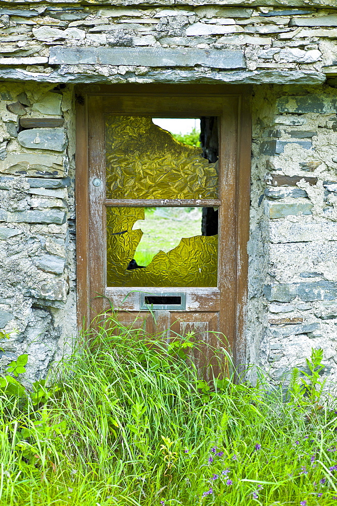 Derelict old period stone cottage rundown and in need of renovation, County Clare, West of Ireland