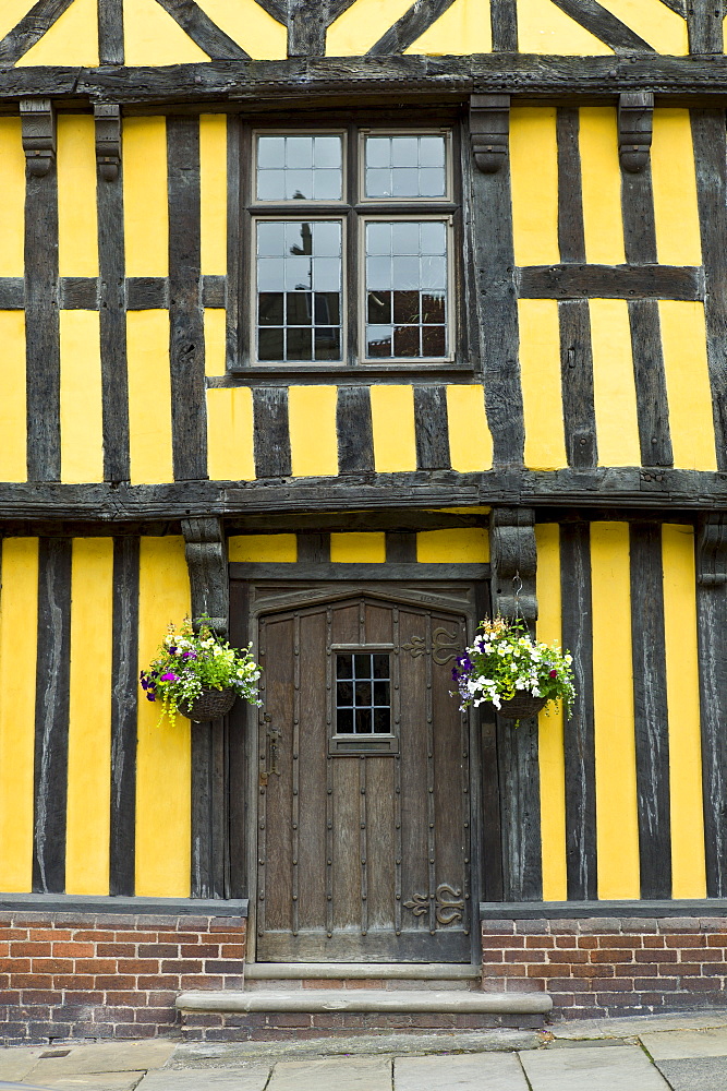 Tudor style timber-framed house in Ludlow, Shropshire, UK