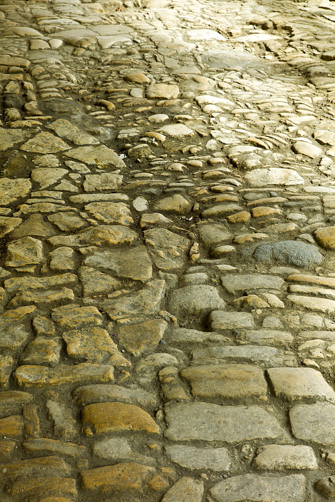 Traditional old flagstone floor in The Cotswolds, Gloucestershire