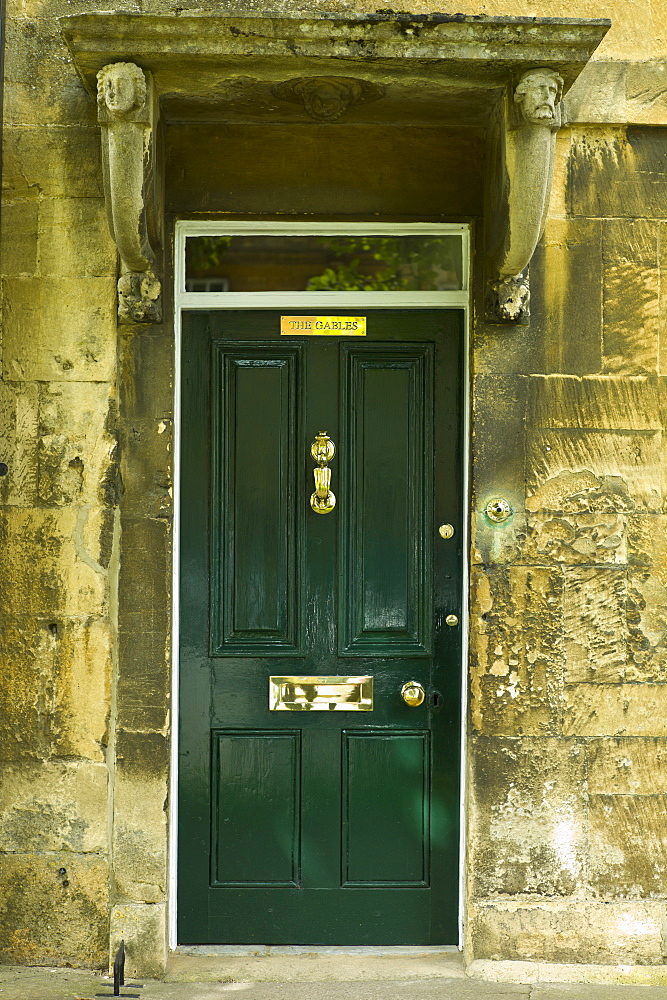 Elegant Georgian style doorway in Chipping Campden, The Cotswolds, Gloucestershire