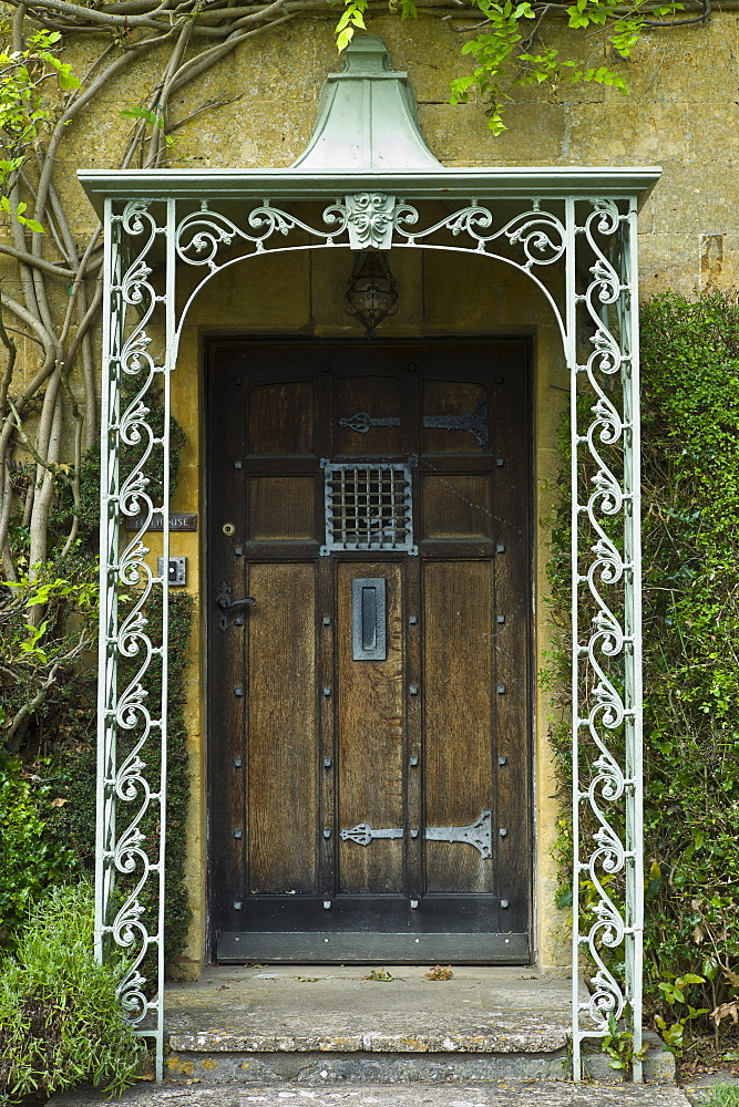 Elegant period doorway in Chipping Campden, The Cotswolds, Gloucestershire