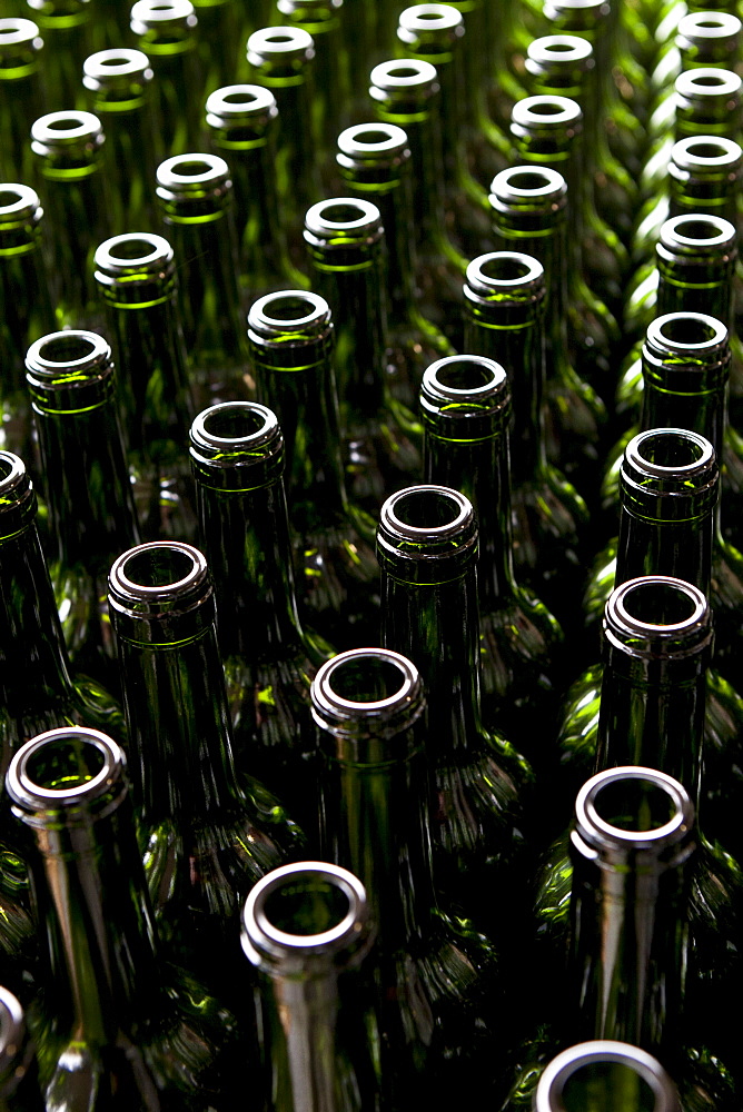 Wine bottling at the vineyard at Chateau Fontcaille Bellevue in the Bordeaux region of France