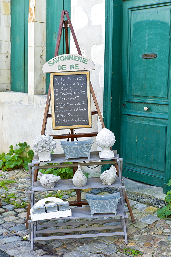 Savonnerie de Re souvenir shop at St Martin de Re,  Ile de Re, France