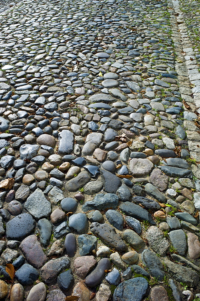 Cobble stone floor at St Martin de Re, Ile de Re, France