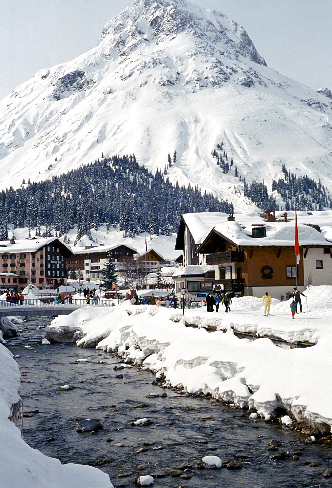 Ski resort town of Lech in the Austrian Alps, Austria