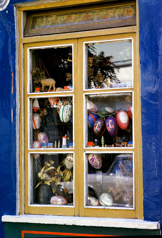 Shop window of curios in Lech, Austria