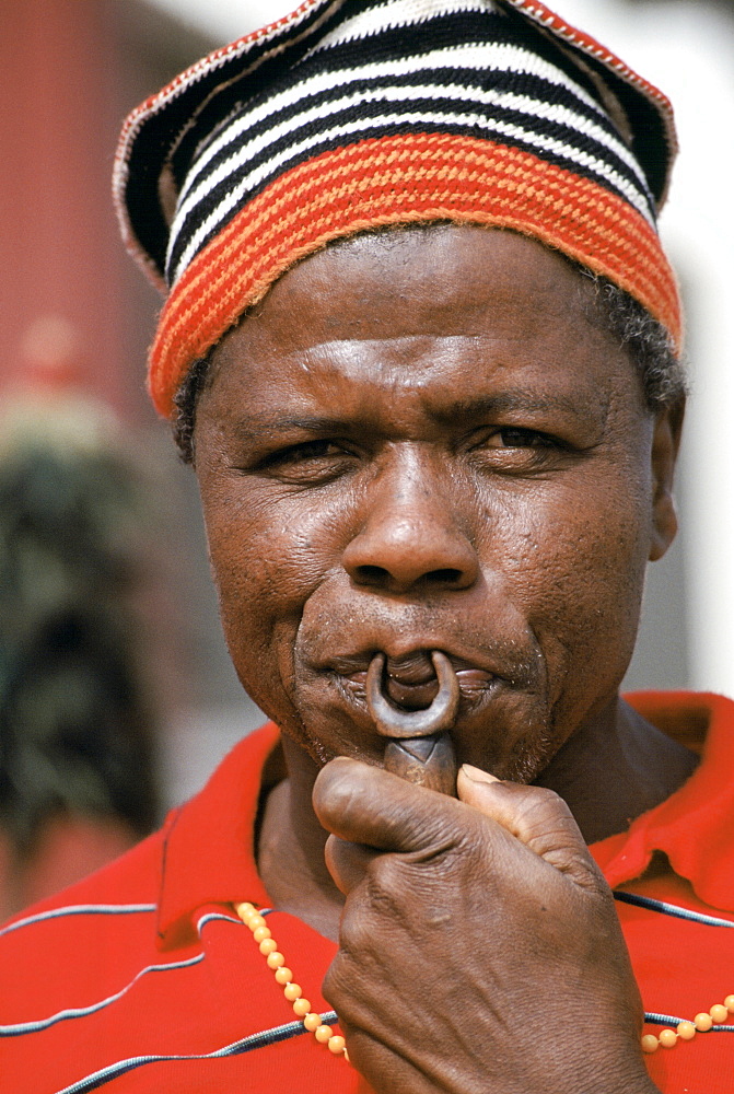 Musician at cultural festival in Bamenda, Cameroon, West Africa