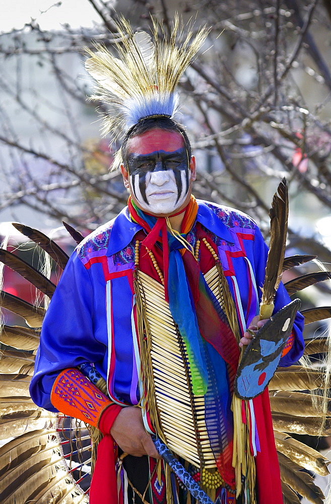 Tribes of  plains indians - Sioux, Dakota, Cree and Dene First Nation People, Wanuskewin Heritage Park, Saskatoon, Canada