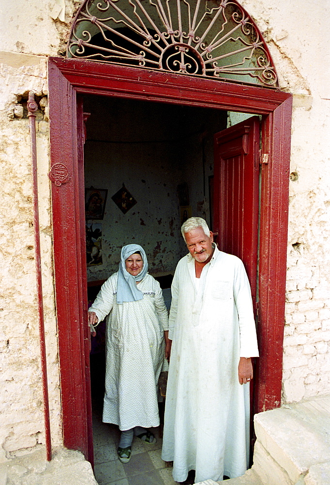 Egyptian people at their home in Luxor, Egypt