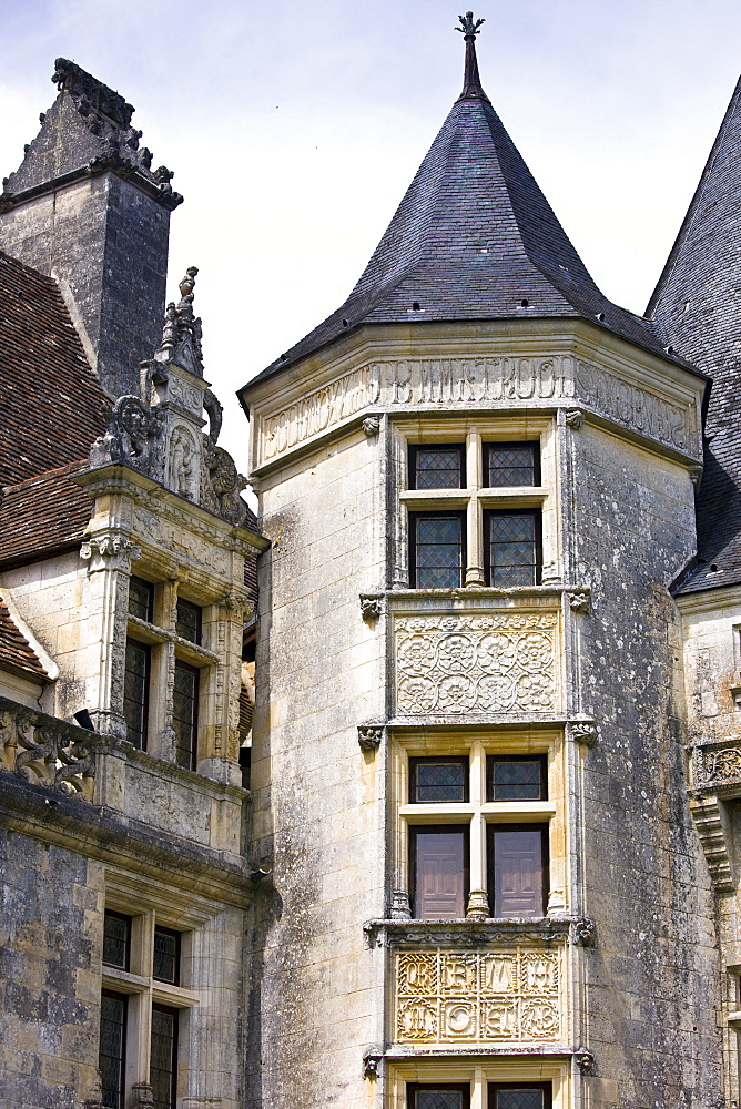 Period French architecture in the town of Sarlat-la-Caneda, the Dordogne, France