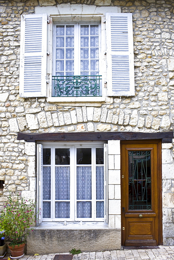 Typical French house in Angles Sur L'Anglin in the Dordogne, France